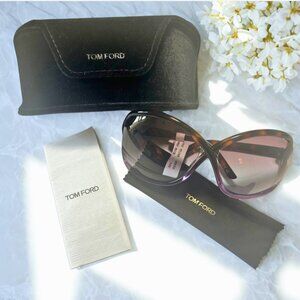 Tom Ford Bettina FT1068 68mm Butterfly Oversized Sunglasses NWT Made In Italy